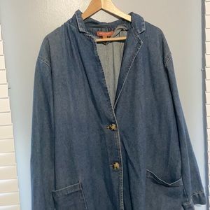 Denim long jean jacket